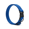Sapphire Blue Heavy-Duty Nylon Dog Collar with Side-Release Buckle